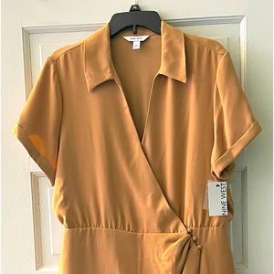 Surplice Shirt Dress